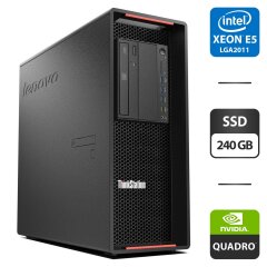 Рабочая станция Lenovo ThinkStation P500 Tower / Intel Xeon E5-2683 v3 (14 (28) ядер по 2.0 - 3.0 GHz) / 32 GB DDR4 / 240 GB SSD / nVidia Quadro K4200, 4 GB GDDR5, 256-bit / DVD-ROM