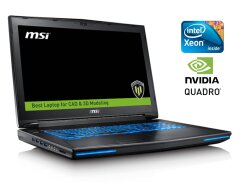 Мобильная рабочая станция MSI WT72 6QM / 17.3" (1920x1080) IPS / Intel Xeon E3-1505M v5 (4 (8) ядра по 2.8 - 3.7 GHz) / 32 GB DDR4 / 512 GB SSD / nVidia Quadro M5000M, 8 GB GDDR5, 256-bit / WebCam / DVD-ROM / Win 10 Pro