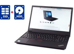 Ноутбук Lenovo ThinkPad E580 / 15.6" (1366x768) TN / Intel Core i3-7020U (2 (4) ядра по 2.3 GHz) / 8 GB DDR4 / 128 GB SSD + 500 GB HDD / Intel HD Graphics 620 / WebCam / Win 10 Pro