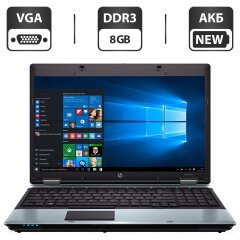 Ноутбук HP ProBook 6555b / 15.6" (1366x768) TN / AMD Turion II P520 (2 ядра по 2.3 GHz) / 8 GB DDR3 / 500 GB HDD / AMD Radeon HD 4200 Graphics / DVD-ROM / АКБ NEW / Windows 10 Pro