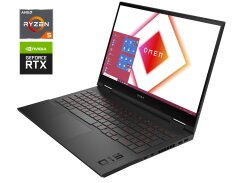 Игровой ноутбук HP Omen 15-en1824no / 15.6" (1920x1080) IPS / AMD Ryzen 5 5600H (6 (12) ядер по 3.3 - 4.2 GHz) / 16 GB DDR4 / 512 GB SSD / nVidia GeForce RTX 3060, 6 GB GDDR6, 192-bit / WebCam