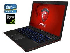 Ноутбук Б-класс MSI GE70 2PE Apache Pro / 17.3" (1920x1080) TN / Intel Core i5-4200H (2 (4) ядра по 2.8 - 3.4 GHz) / 16 GB DDR3 / 480 GB SSD / nVidia GeForce GTX 860M, 2 GB GDDR5, 128-bit / WebCam / DVD-RW / Win 10 Home