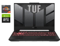Ігровий ноутбук Asus TUF Gaming A15 FA507RE-A15.R73050T / 15.6" (1920x1080) IPS / AMD Ryzen 7 6800H (8 (16) ядер по 3.2 - 4.7 GHz) / 16 GB DDR5 / 960 GB SSD / nVidia GeForce RTX 3050 Ti, 4 GB GDDR6, 128-bit / WebCam