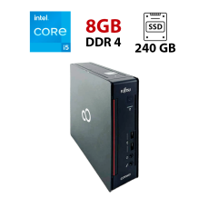 Компьютер Fujitsu Esprimo Q556/2 USDT / Intel Core i5-6500 (4 ядра по 3.2 - 3.6 GHz) / 8 GB DDR4 / 240 GB SSD / Intel HD Graphics 530 / DisplayPort