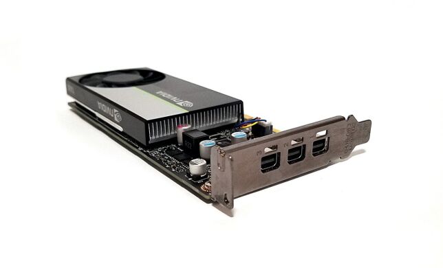 Дискретная видеокарта nVidia Quadro T400, 4 GB GDDR6, 64-bit / 3x miniDP / SFF