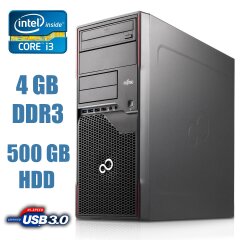 Fujitsu Celsius W420 MT / Intel Core i3-2120 (2 (4) ядра по 3.30 GHz) / 4 GB DDR3 / 500 GB HDD / USB 3.0