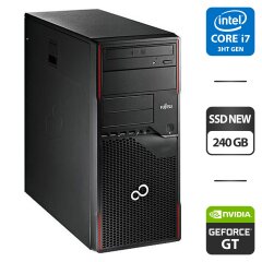 Игровой ПК Fujitsu Esprimo P710 E85 Tower / Intel Core i7-3770 (4 (8) ядра по 3.4 - 3.9 GHz) / 8 GB DDR3 / 240 GB SSD NEW / nVidia GeForce GT 430, 1 GB GDDR3, 64-bit / DVD-ROM