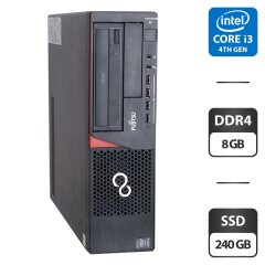 Комп'ютер Fujitsu Esprimo E720 E90 SFF / Intel Core i3-4130 (2 (4) ядра по 3.4 GHz) / 8 GB DDR3 / 240 GB SSD NEW / Intel HD Graphics 4600 / DVD-ROM / VGA
