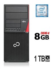 Компьютер Fujitsu Esprimo P756 E90+ Tower / Intel Core i3-6100 (2 (4) ядра по 3.7 GHz) / 8 GB DDR4 / 1000 GB HDD / Intel HD Graphics 530 / 280W / DisplayPort