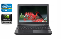 Мобільна робоча станція Б-клас Fujitsu Celsius H780 / 15.6" (1920x1080) IPS / Intel Core i7-8750H (6 (12) ядер по 2.2 - 4.1 GHz) / 32 GB DDR4 / 512 GB SSD / nVidia Quadro P600, 4 GB GDDR5, 128-bit / 4G / USB Type-C / Windows 10