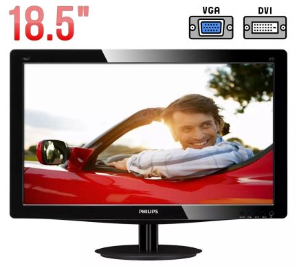 Монитор Philips 196V3L / 18.5" (1366x768) TN / VGA, DVI / VESA 100x100 Монитор Philips 196V3L / 18.5" (1366x768) TN / VGA, DVI / VESA 100x100