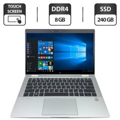 Ноутбук-трансформер Б-клас HP EliteBook x360 1030 G4 / 13.3" (1920x1080) IPS Touch / Intel Core i5-8365U (4 (8) ядра по 1.6 - 4.1 GHz) / 8 GB DDR4 / 240 GB SSD / Intel HD Graphics 620 / WebCam