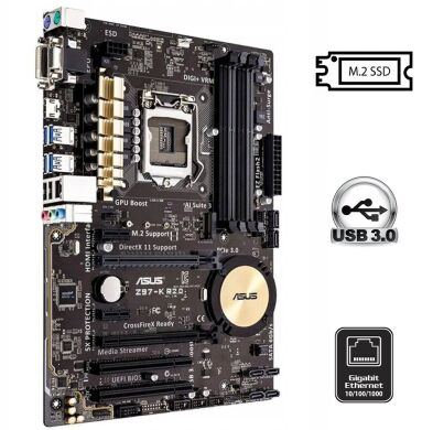 Нова материнська плата Asus Z97-K R2.0 OEM / Socket Intel LGA1150 / M.2