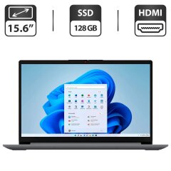 Новий ультрабук Lenovo IdeaPad 1 14ADA05 / 15.6" (1366x768) TN / AMD Athlon Silver 3050U (2 ядра по 2.3 - 3.2 GHz) / 4 GB DDR4 / 128 GB SSD / AMD Radeon Graphics / WebCam / HDMI