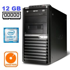 Системний блок Acer 6610G Tower / Intel Core i7-2600 (4 (8) ядра по 3.4-3.8 GHz) / 12 GB DDR3 / 500 GB HDD